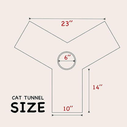 Tempcore 3 Way Collapsible Cat Tube Toys, Kitty Tunnel with Peek Hole Toy Ball, Black & Rainbow