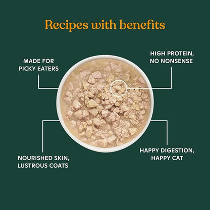 Made by Nacho Minced Cage-Free Chicken and Salmon in Bone Broth Cups, Enriched with Vitamins and Prebiotics, Variety Pack, 10 Cups, 2.5 oz