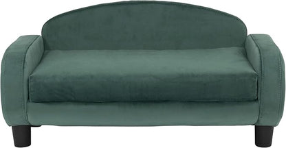 Paws & Purrs Cat Sofa Bed, Pet Couch for Indoor Cats Elevated Cat Beds with Removable Washable Mattress Cover for Kitten, Puppy or Small Animal- 31.5" Wide, Teal