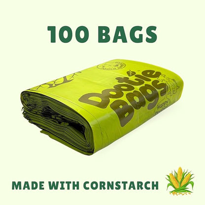 Pooch Approved Large Dootie Bags - Dog Poop Bags - Tie-Handles - 100 Count Dootie Strong and Leakproof - Perfect for Dogs & Cats - Litter - Pet Waste Cleanup - Swivel Bin & GoGo Stik Scoopers