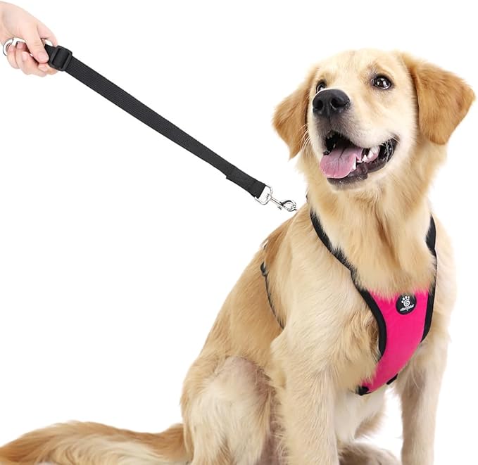 Dog Seat Belt, Safety Vest Dog Car Harness with Adjustable Buckle Dog Seat Belt for Vehicle Nylon Pet Safety Seat Belts Heavy Duty(S, Magenta)