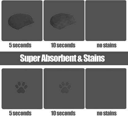 Large Pet Feeding Mat, Bohemia Absorbent Quick Dry Dog Mat for Food and Water Bowl, Non Skid Cat Bowl Mat, No Stains for Pet Water Dispenser Pet Supplies for Messy Drinkers