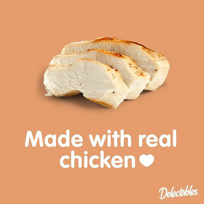Hartz Delectables Savory Broths NonSeafood Chicken Lickable Wet Cat Treats, 12 Count