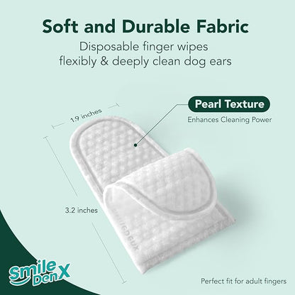 Dog Ear Cleaner Wipes, Dog Ear Infection Treatment, Dog Ear Cleaner, Fast Relief from Ear Itching and Inflammation, Cat Ear Wipes, Gently Remove Ear Wax Debris and Smelly (50 Pcs, Unscented)
