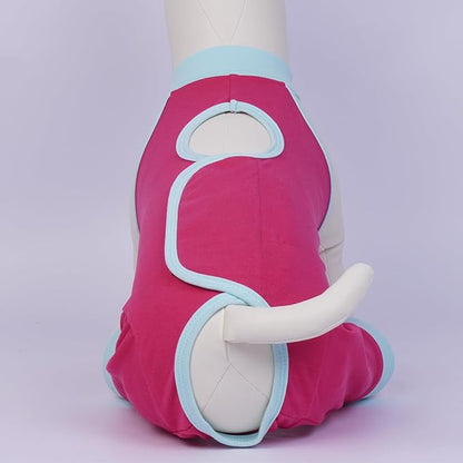 ROZKITCH Dog Surgery Leg Sleeve Rear Legs, Male Female Pet Prevent Licking Wound Elbow Knee Protector, Dog Recovery Suit Cone Collar Alternative Pants Shirt for Wound Heal Wrap Rosered L