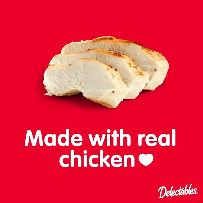 Delectables Bisque Kitten Lickable Wet Cat Treats - Tuna & Chicken (pack of 12) ( Packaging May Vary )