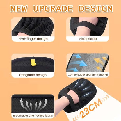 2PCS Pet Hair Remover, Electrostatic Pet Hair Removal Gloves, Reusable Cat & Dog Hair Remover for Couch, Furniture, Carpet, Curtain, Upgraded Animal Fur Removal Tool, Cat Grooming Gloves