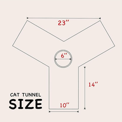 Tempcore 3 Way Collapsible Cat Tunnels, Indoor Cat Toys with Peek Hole & Boredom Breaker Ball for Kittens & Puppies
