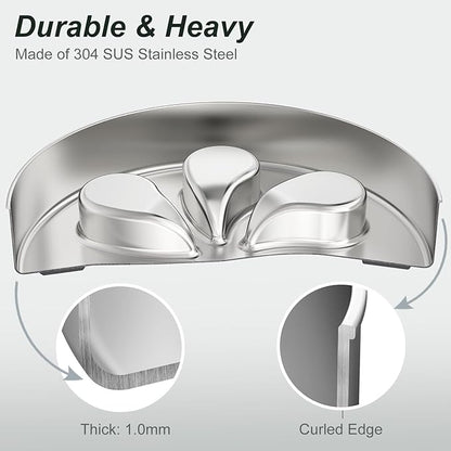 Slow Feeder Dog Bowls Large Breed 3Cups, Food Grade 304 Stainless Steel Dog Bowls with Non-Slip Base, Maze Pet Dish to Slow Down Eating, Metal Slow Feeder Dog Bowl