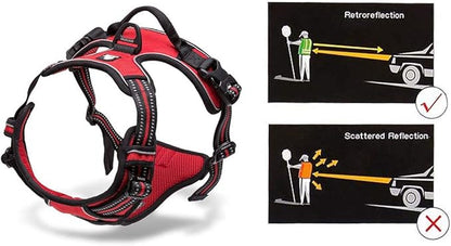 Truelove No Pull Dog Harness with Easy Control Handle and 2 Leash Attachments,Reflective Adjustable Pet Vest