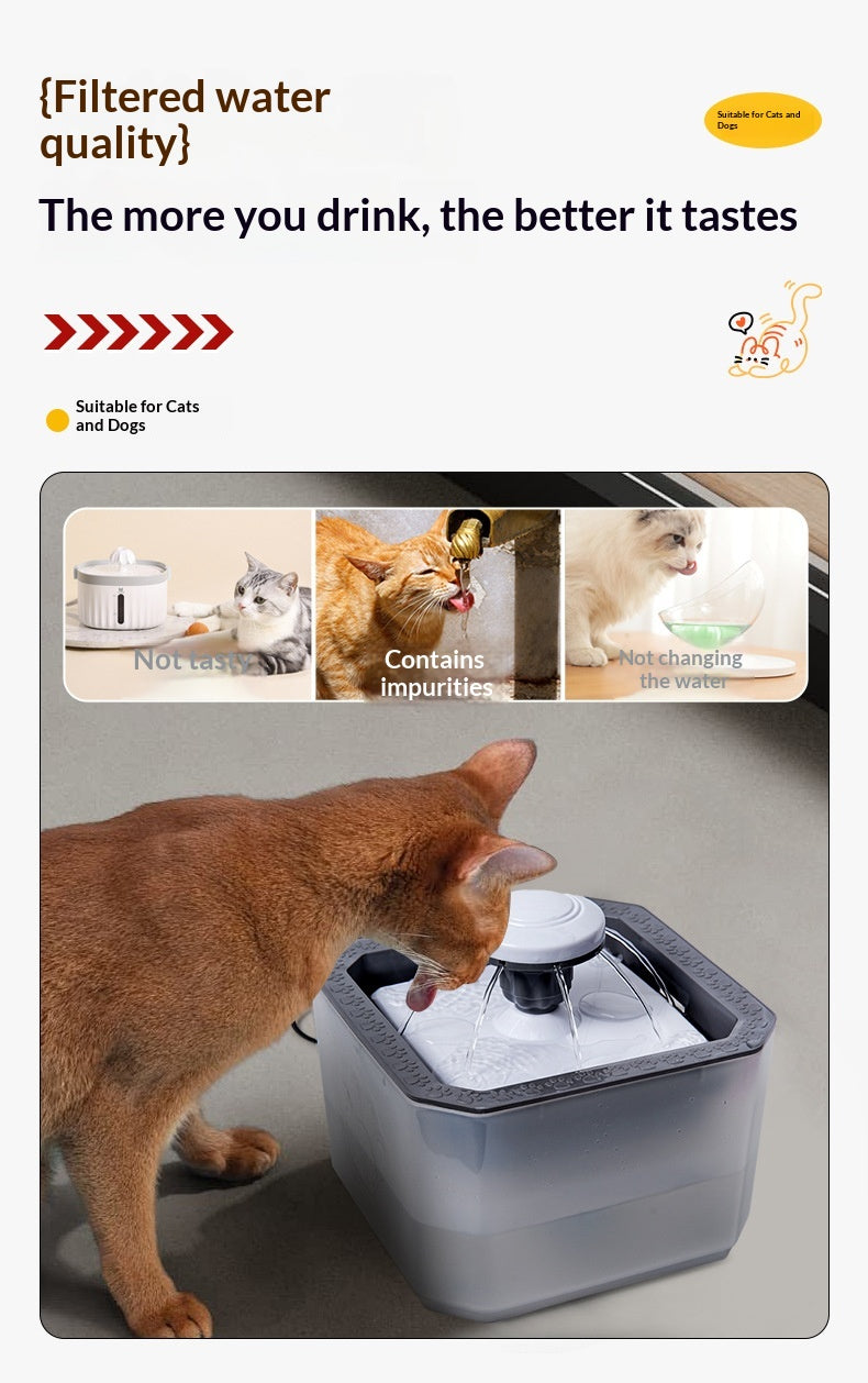 Quiet Smart Circulating Detachable Washable Pet Water Fountain