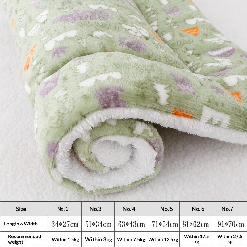 Thickened Pet Mat For Autumn And Winter Warmth