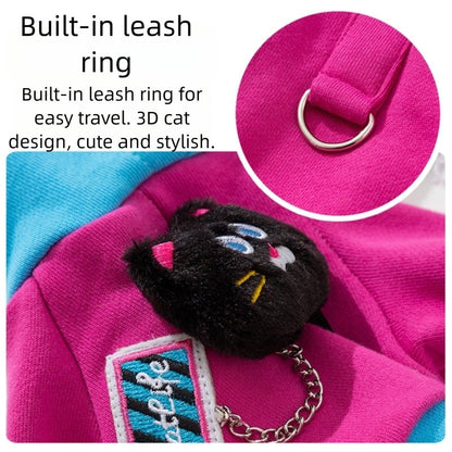 Autumn And Winter Dog Clothes, Color-blocking Hooded Cartoon Thin Sweatshirts, Small And Medium-sized Dog Teddy Vs. Panda Pet Clothing