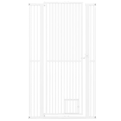 67.5" Extra Tall Pet Gate Heavy-Duty Metal Cat Gate with 30.5"-41" Wide Opening-White