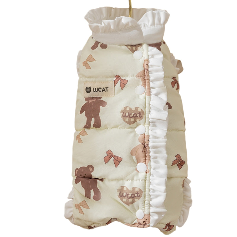 Cute Style Four-legged Fleece Undergarment For Dogs In Autumn And Winter, Warm Pet Clothing For Small Dogs, Puppies And Cats