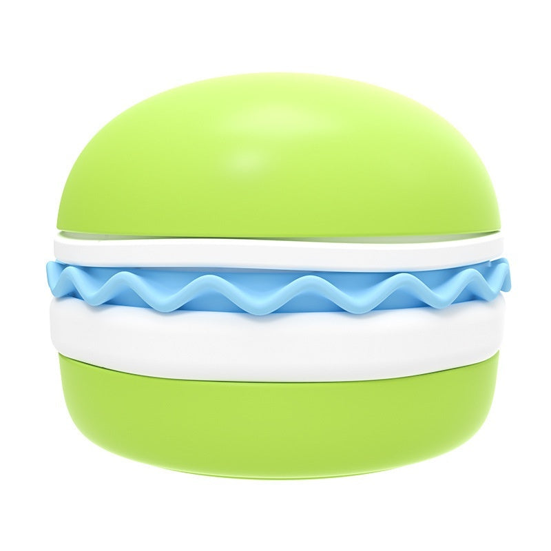 Hamburger Style 5-in-1 Dog Bowl Anti-choke Non-slip Pet Slow Feeding Bowl