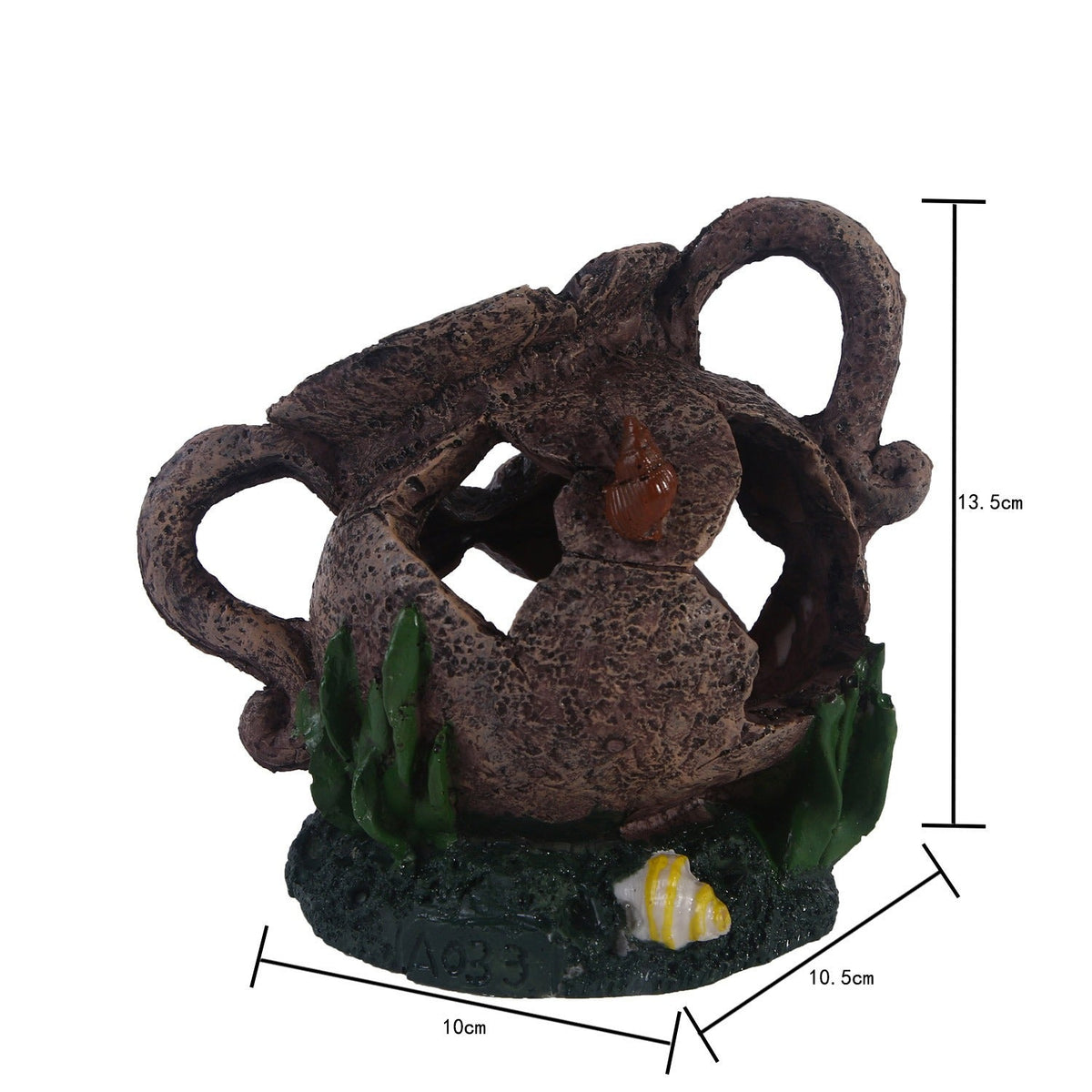 Water grass landscaping resin skull reptile toy hidden room aquarium fish tank ornaments