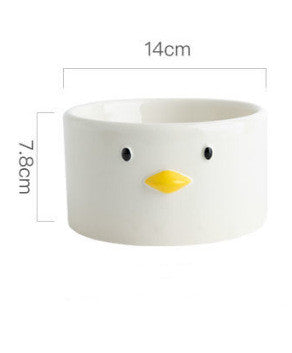 Chickens With Crooked Necks And High Feet Prevent Cats From Overturning Small Dog Food Basins Double Bowl