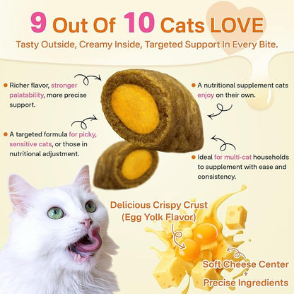 Cat 6-in-1 Calming Diffuser + Multivitamin 500 Chews for Cats – Stress Relief, Immune, Skin & Coat, Digestion, Brain & Bone Health for All Cats, 2 Diffusers + 4 Refills