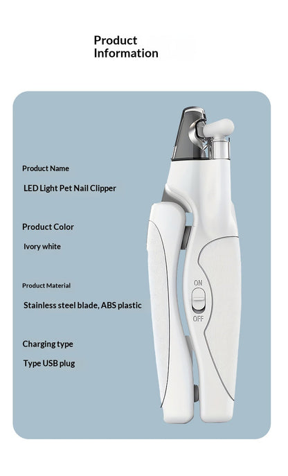 Rechargeable LED Pet Nail Clipper