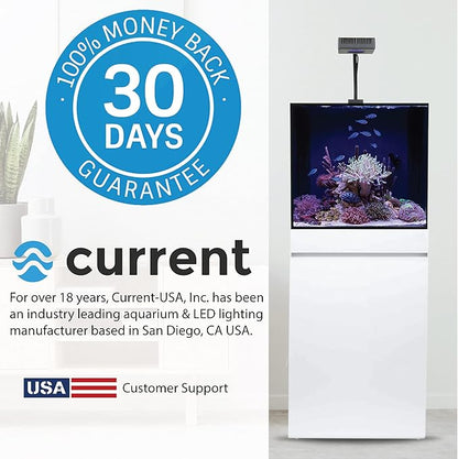 CURRENT USA 36-48" Inch Orbit Marine IC Loop LED Saltwater Reef Marine Aquarium Light with Bluetooth App Control | Wireless Lighting & eFlux Wave Pump Control for Fish Tank (4206)