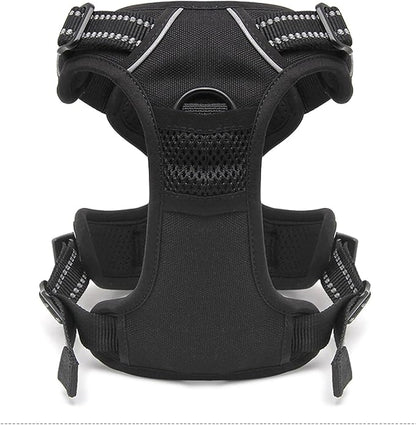 TRUE LOVE Truelove Adjustable No-Pull Dog Harness Reflective Pup Vest Harnesses Comfortable Control Brilliant Colors TLH5651(Black,S)