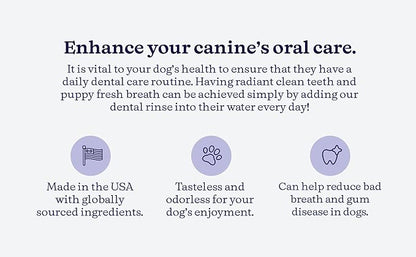 ROSEY'S PUPPY FRESH BREATH - Dog Water Additive for Dental Care - Maintains Fresh Breath & Clean Teeth for Dogs - Dog Breath Freshener for Promoting Healthy Gums & Fights Plaque Buildup - 8 Oz