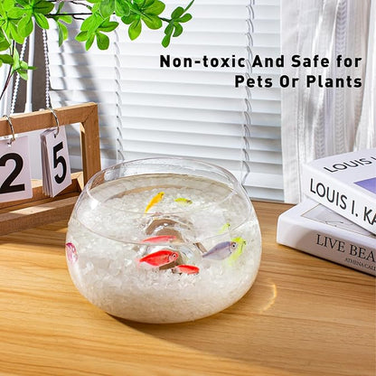 0.5 Lb/230g Clear Quartz Crystal Stone Chips Bulk, Tumbled Healing Crystal Chips Natural Gemstones Crushed Stones Decorative Vase Fillers Aquarium Gravel Rocks, 3-5mm