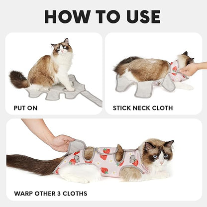 Supet Cat Grooming Hammock, Soft Fabric Nail Clipper Hammock, Self-Adhesive Wrap for Cutting Nails, Quickly Calm Down for Medicine, Teeth Brushing, Ear Cleaning