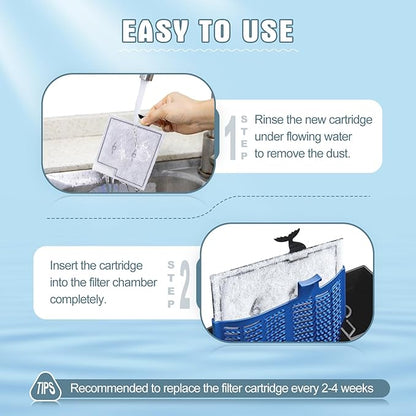 12 Pack Medium Filter Cartridges Compatible with Aqueon Replacement Filter Cartridges Compatible with Aqueon QuietFlow LED PRO Power Filter Size 10 & E Internal Power Filter Size 20 & Zilla Size 20
