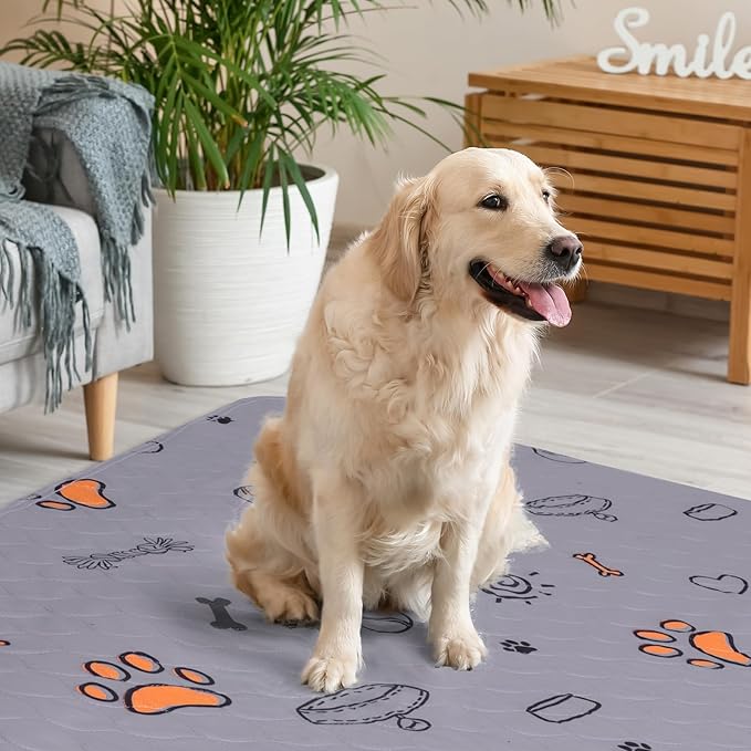 Washable Pee Pads for Dogs, Extra Large 60"x48" Super Absorbent Reusable Training Dog Pads, 100% Waterproof Non-Slip Dog Pee Pads Whelping Pads Dog Playpen Pads Extra Dog Pads Large Dog Mat Giant Pads