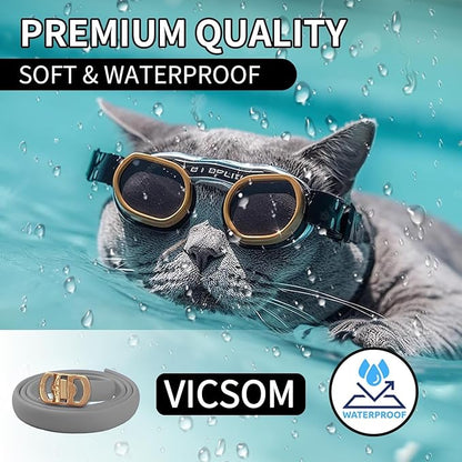 4 Pack Flea and Tick Collar for Cats, 32 Months Treatment Prevention, Waterproof Adjustable Kitten Collar, Black Grey