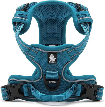 TRUE LOVE Truelove Adjustable No-Pull Dog Harness Reflective Pup Vest Harnesses Comfortable Control Brilliant Colors TLH5651(Blue,S)