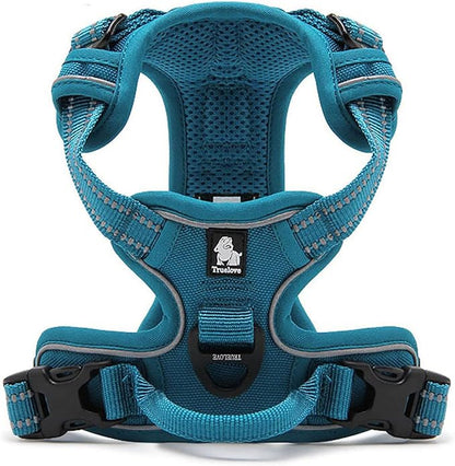 TRUE LOVE Truelove Adjustable No-Pull Dog Harness Reflective Pup Vest Harnesses Comfortable Control Brilliant Colors TLH5651(Blue,M)