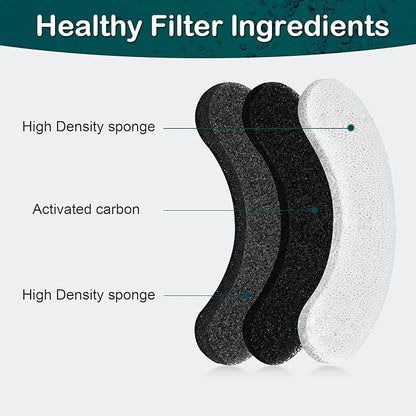 Opeth Cat Water Fountain Filter,Cat Fountain Filters for DF10 and DF30 Automatic Pet Water Fountains,Dog Fountain Filters Replacement,Carbon Pet Fountain Filter Replacement