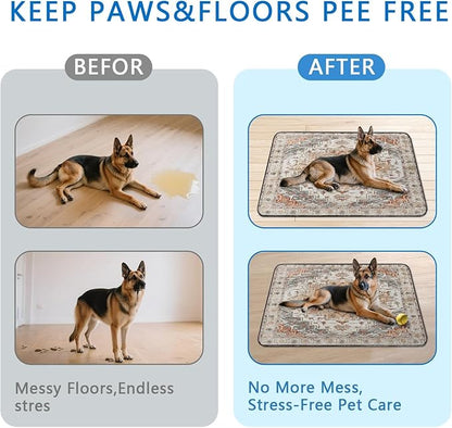 Washable Pee Pads for Dogs 2 Pack, Absorbent Reusable Puppy Pads Waterproof, Leakproof & Non-Slip Whelping Pad, Potty Training Pads for Dogs Playpen Mat 48x48