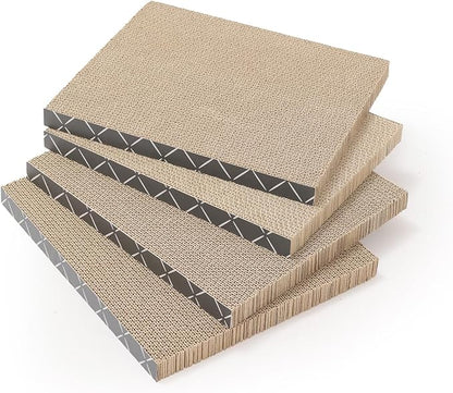 HIDE & SCRATCH Cat Scratcher Pad Pack; Cat Scratch Pad Refills for Hide & Scratch Scratcher Box (4 Count)