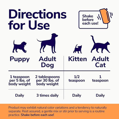 High-Calorie Weight Gainer for Dogs & Cats - Multivitamin Nutritional Supplement Gel, Omega Fish Oil, Calcium - Puppy, Senior, Prenatal Cat & Dog Vitamins, Supplements for Weight Gain