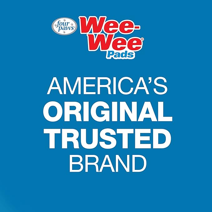 Four Paws Wee-Wee Odor Control with Febreze Freshness Pee Pads for Dogs & Puppies, Leak-Proof Dog Housebreaking Potty Training Floor Protection, Spring Fresh Scent, 28" x 30", 30 Count