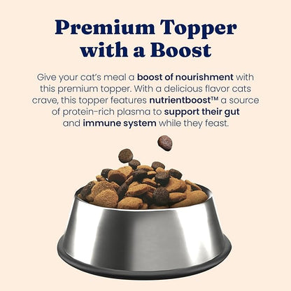 Solid Gold NutrientBoost™ Cat Food Toppers for Cats - High Protein Meal Topper & Crunchy Cat Treats for Indoor Cats w/Vitamins, Minerals & Amino Acids for Gut Health & Immune Support - All Ages - 1lb