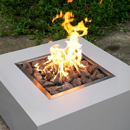 Mr. Fireglass Lava Rock Granules, Large Black Volcanic Lava Rock for Fire Bowls, Fire Pits, Gas Log Sets, Indoor or Outdoor Fireplaces - 10 Pounds (2.75"-5")