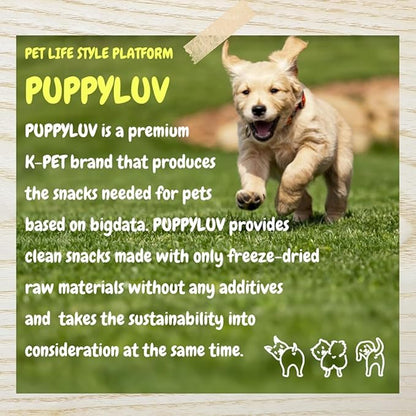 Puppyluv Treat - Freeze Dried Pollock Dog & Cat Treats, Wild Caught, Single Ingredient, Natural High Protein & Fish Oil, Grain Free, Gluten Free, 2.8oz
