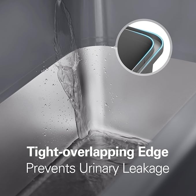 Zarler Stainless Steel Litter Box with Lid, Extra Large Cat Litter Boxes, XL Large Metal Litter Box for Big Cats with High Sided, Black (Non-Sticky, Easy to Clean, Anti-Urine Leakage)