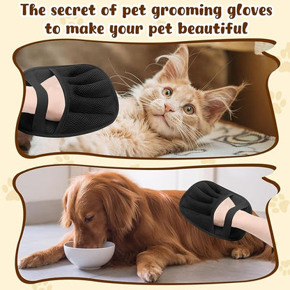 2 Pack Pet Hair Remover Gloves,2025 Upgraded Static Removal Gloves, for Pet Hair, Cat & Dog Hair Removal Tool for Couch,Furniture, Carpet, Car Seat, Pet Grooming
