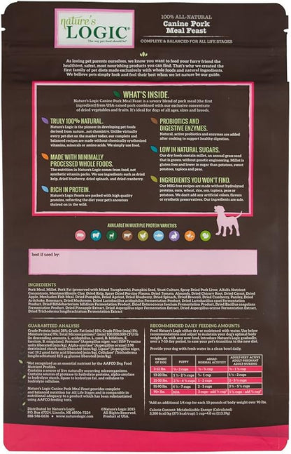 Nature's Logic Canine Pork Meal Feast, 4.4lbs