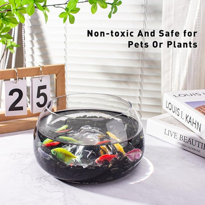 0.5 Lb/230g Black Aquarium Gravel Rocks Fish Tank Marbles Pebbles Small, Polished Natural Tumbled Healing Crystal Chips Bulk Crushed Stones for Crafts|Fish Turtle Tank|Home Decoration - 7-9m