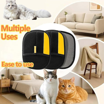 3pcs Pet Hair Removal Glove,Pet Hair Remover Glove for Cats & Dogs,Upgraded Animal Fur Removal Tool, Reusable Cats & Dogs Grooming Gloves for Hair Removal