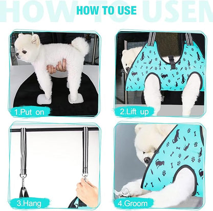 Dog Grooming Hammock - Pet Harness for Grooming, Dog Sling for Nail Clipping, Dog Hanging Holder for Cutting Nails