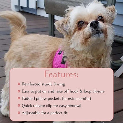 Comfort Fit No Pull Dog Harness – Adjustable Step-in Vest for Small, Medium & Large Dogs, Soft Padded with Leash Clips, Reflective Straps & Handle