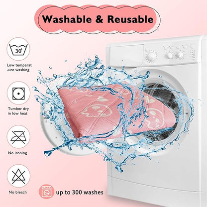 2 Pack Guinea Pig Bedding - Washable Guinea Pig Liners for C&C 2x4 Cage, Waterproof Reusable & Anti Slip Pee Pads Super Absorbent Mats for Small Animals Rabbit Hamster Rat (Pink, 57 x 28 Inch)